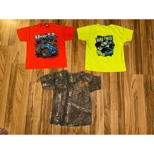 Realtree‎ Monster Truck Quad Boys Graphic shirt Sz 6/7 Lot EUC